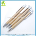 Eco recycle paper barrel ball pen with plastic sliver parts